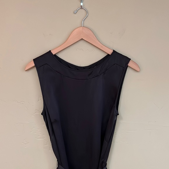 J.Crew | Silk jacquard sleeveless sheath dress | Black | Size 6 - Picture 3 of 8